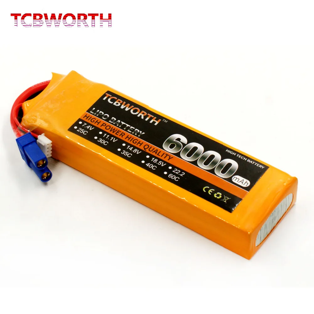 TCBWORTH батареи 7 4 V 6000 мА/ч 35C 2S RC игрушки литий полимерный аккумулятор для РУ самолет