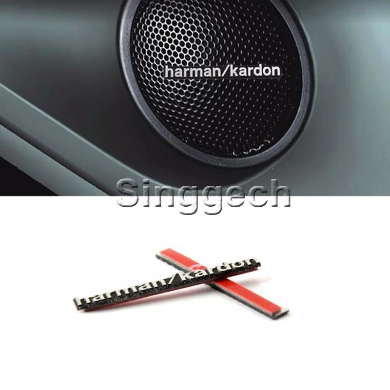 4/10 шт. автомобильные звуковые наклейки Harman/kardon Стайлинг для Porsche 911 Cayenne Macan Jaguar XE XF