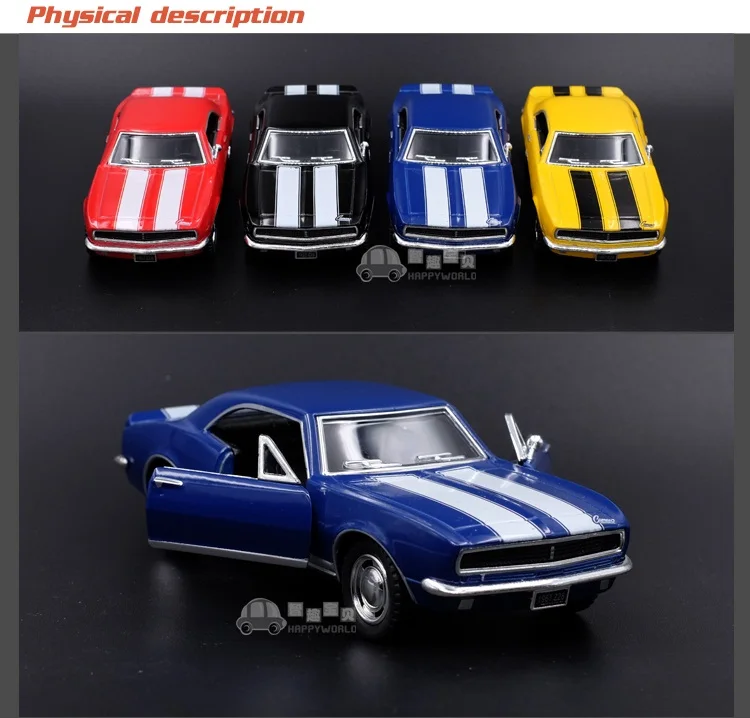 Точная имитация эксклюзивный Diecasts& Toy Vehicles: стильный дизайн автомобиля 1967 Chevrolet Camaro Z28 1:37 модель сплава тяните назад Автомобили