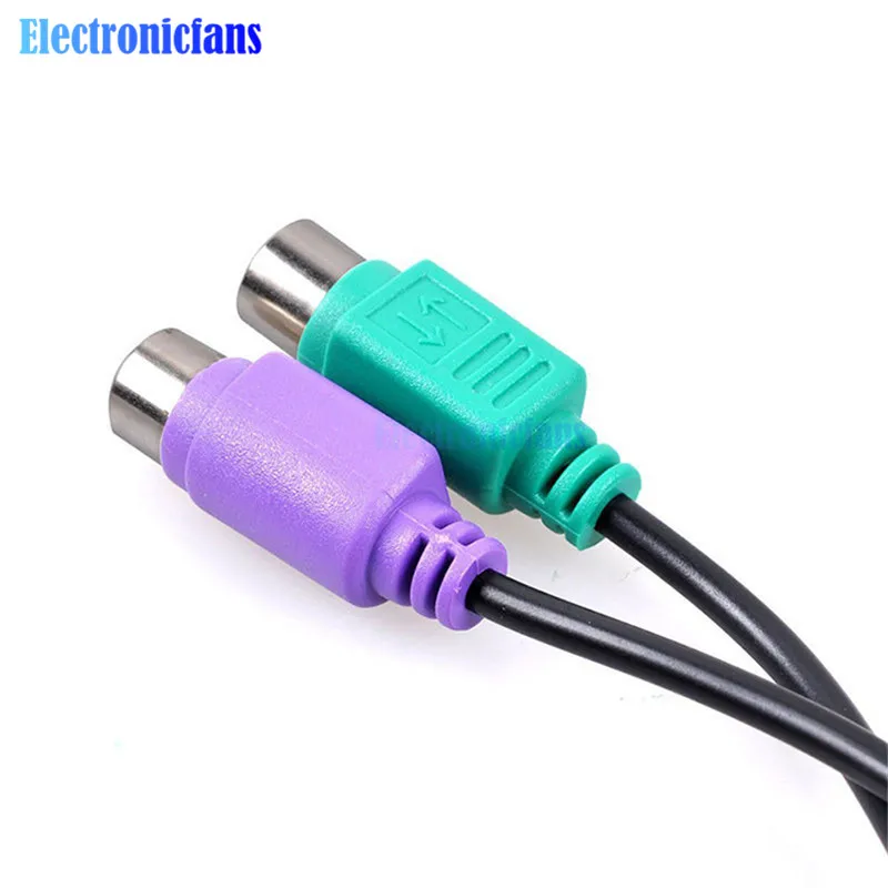 Двойной Штекерный адаптер PS/2 Мама-USB папа для клавиатуры и мыши | Электронные