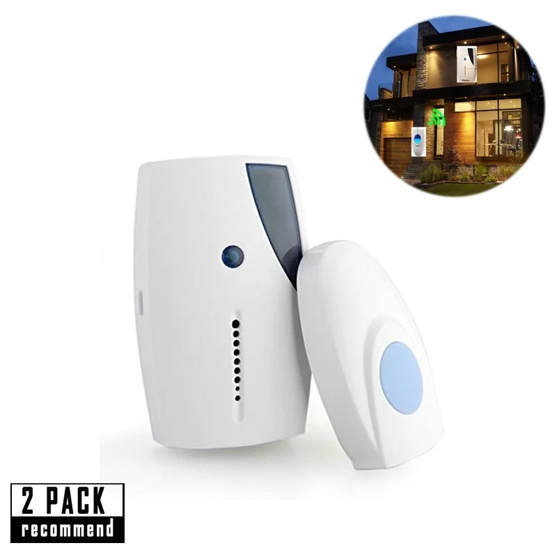 Wireless Doorbell 36 Tunes Chimes 100M Range Digital Remote Control Door Bell LED Receiver | Безопасность и защита