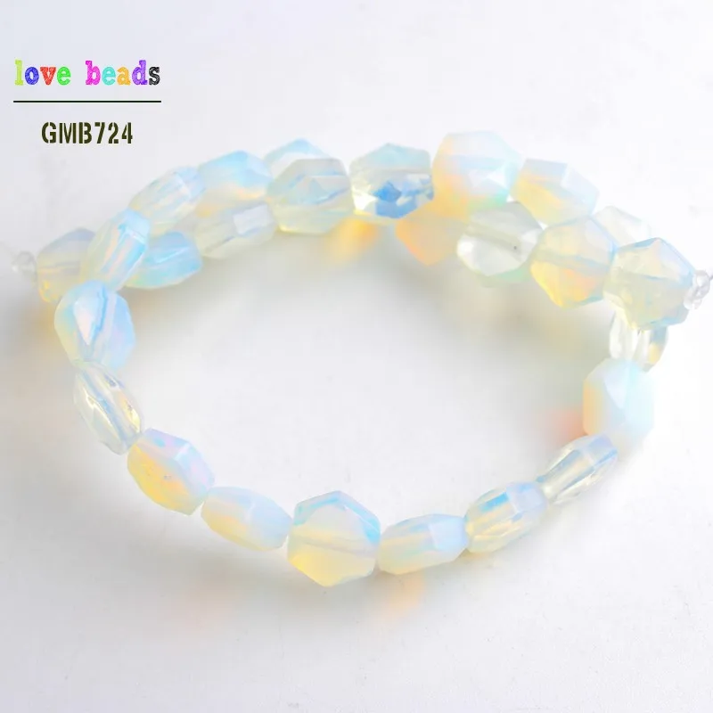 white opal 8x8 мм натуральный розовый Quartzs индийские Агаты граненый шестигранник каменные бусины для самостоятельного изготовления ювелирных изделий браслет 27 шт. strand - Цвет: white opal