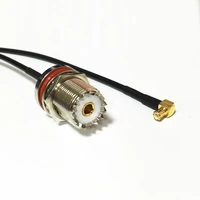 new uhf female jack nut so239 to mcx male right angle rg174 cable 20cm 8inch for wifi antenna