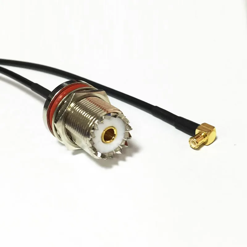 Новинка гайка с гнездом UHF разъем SO239 на штекер MCX прямоугольный кабель RG174 20 см 8