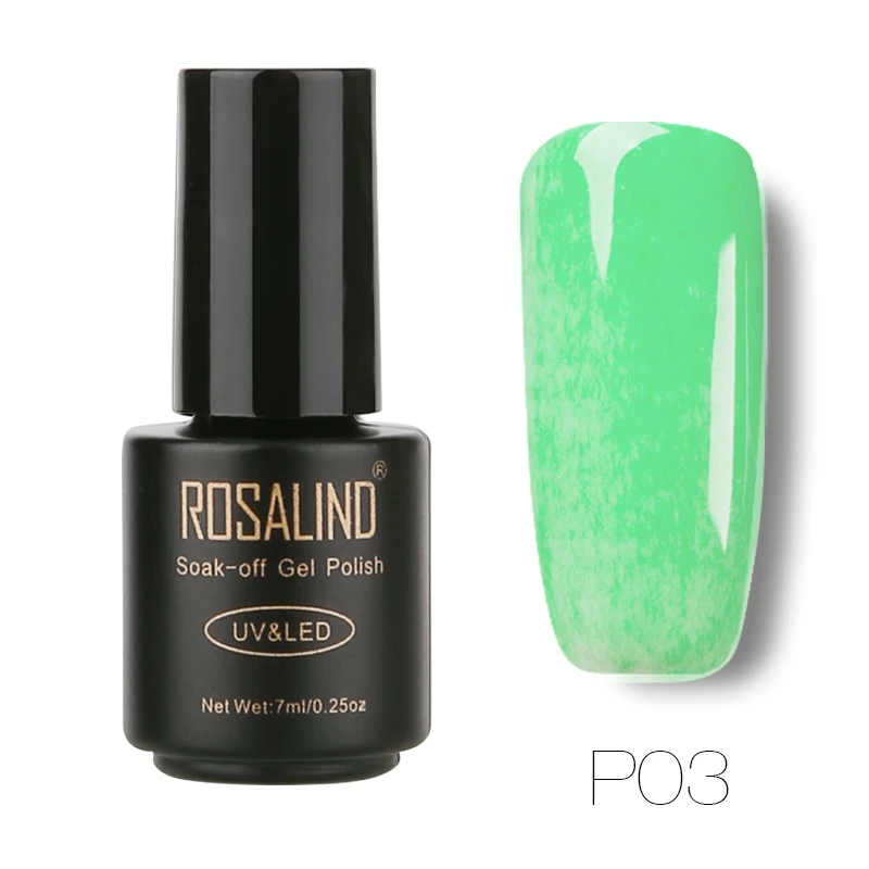 P03 ROSALIND 7 мл Лак для ногтей искусственный мех эффект P01-26 гель лак для ногтей Дизайн ногтей УФ светодиодный отмачиваемый гель белый лак набор для маникюра - Цвет: P03