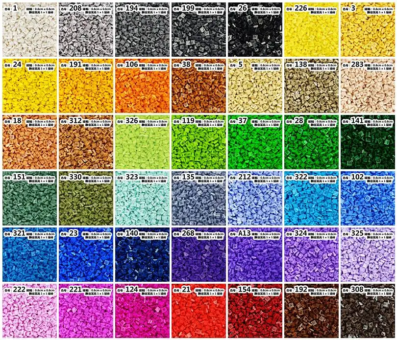5900 шт./лот kennie № 3024 цветные Запчасти оптом 1x1 низкая кирпичи частицы классические мелкие детали и Запчасти игрушки "Сделай своими руками" 1k