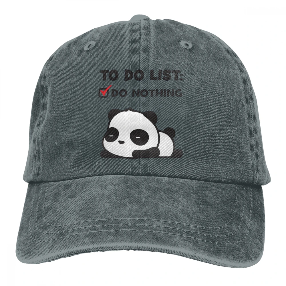 Панда ничего не Casquette Красный унисекс Мужские Женские джинсовые бейсболка с