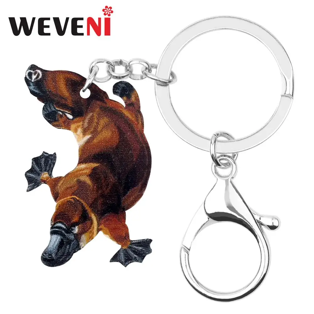 Уникальный акриловый брелок WEVENI с австралийским утконосом кольца для ключей