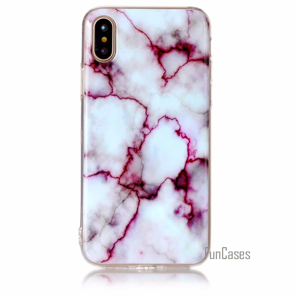 Силиконовый чехол для iPhone X/10 ретро Мрамор узор Дизайн текстура мягкая Чехол Коке