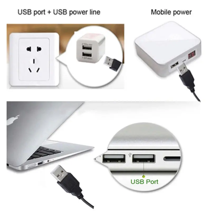 0 5/1/2 м водонепроницаемый USB кабель Светодиодная лента 5050 3528 SMD DC 5 В RGB IP65
