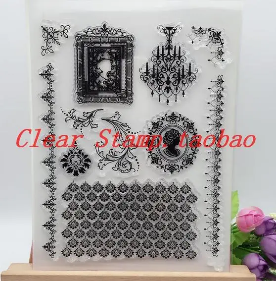 DIY Scrapbooking Albums Stamp Scrapbook Album PDA Seal Transparent Retro Leas Lamps Clear Stamps Timbres Clair | Дом и сад