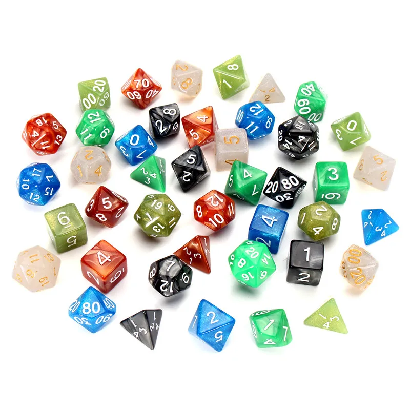 Настольные игры многогранные игральные кости RPG DND Pathfinder 42 шт. многогранные игральные кости+ 6 игральных костей мешочек настольная игра для вечеринок Обучающие проекты