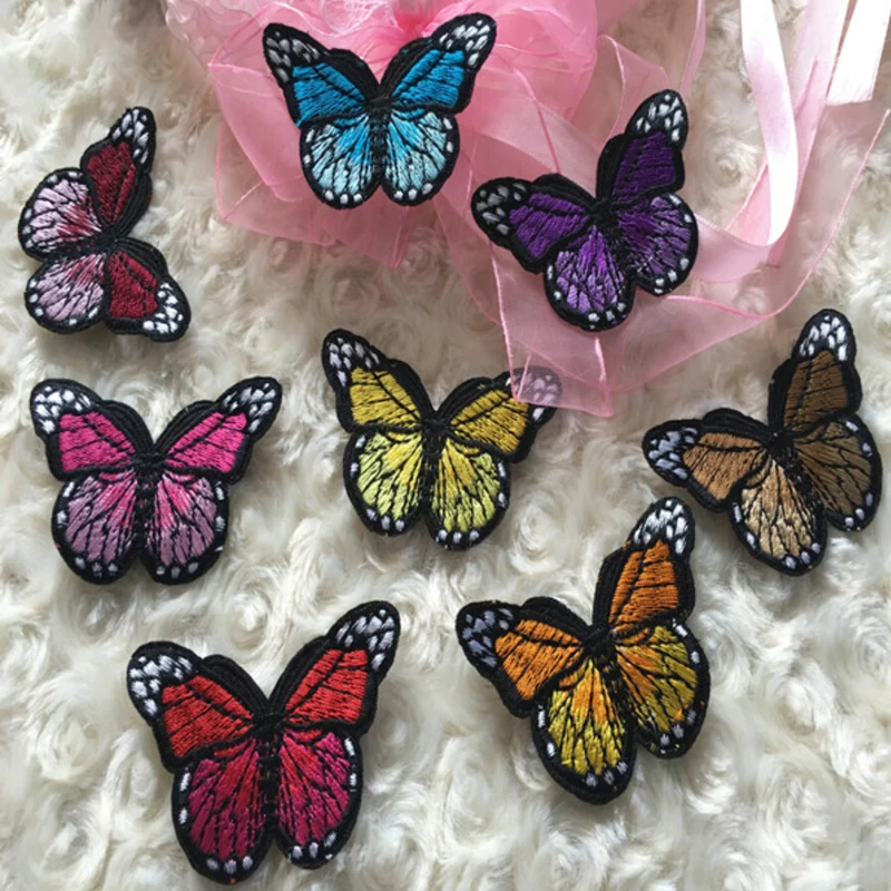 DIY труба мультфильм бабочка Вышивка Шитье на ткани одежда декоративная заплатка