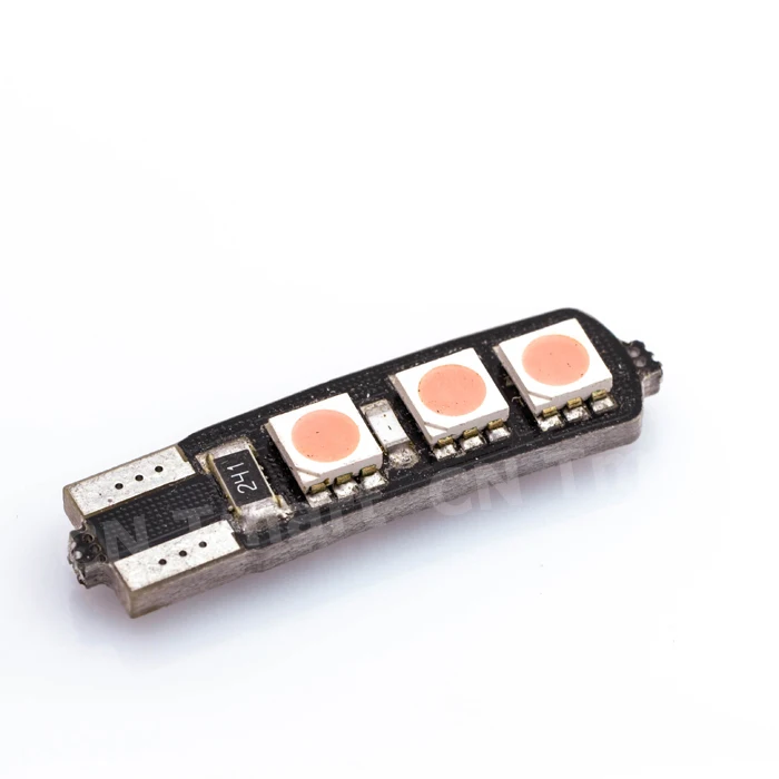 Оптовая продажа 50 шт./лот Авто светодио дный T10 6smd 5050 w5w canbus света автомобиля лампы