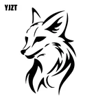 YJZT 10 см * 15,8 см лиса голова креативное украшение Автомобильная дверь Автомобильная Наклейка Виниловая наклейка черныйсеребристый C4-1696