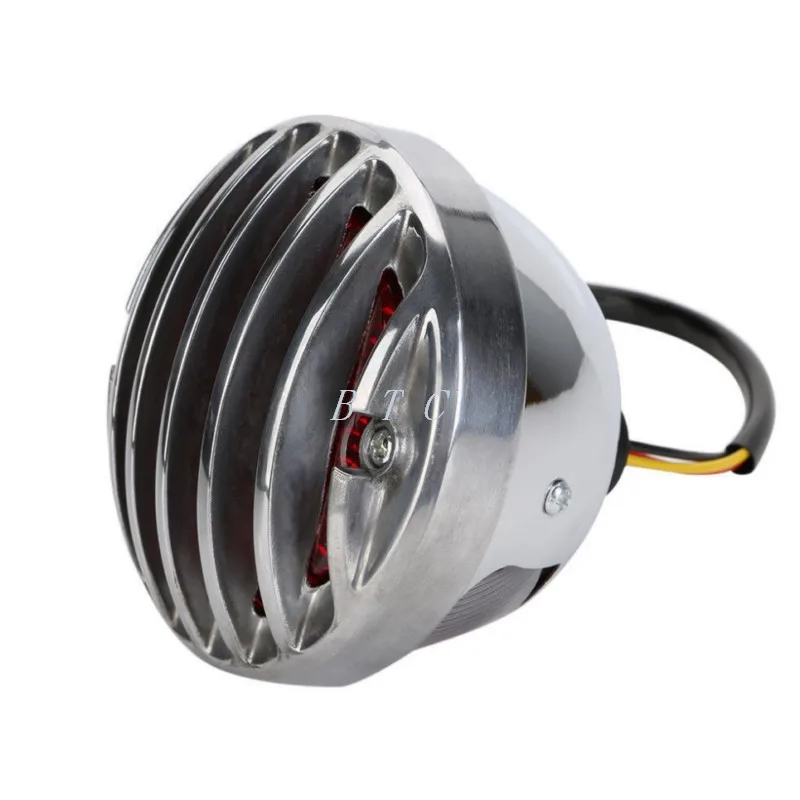 Хромированный мотоциклетный круглый гриль задний стоп сигнал для Harley 883 Bobber