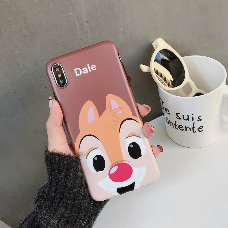 Мультяшный Chipmunk чехол для iPhone X XS MAX XR 7 8 Plus милый Coque чип и Дейл белка чехол для iphone 8 7 6 6s Plus Fundas