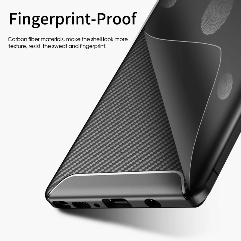 IPAKY Case for Samsung Note 9 Carbon Fiber Texture Soft TPU Heat Dissipation Back Cover Shell Galaxy |