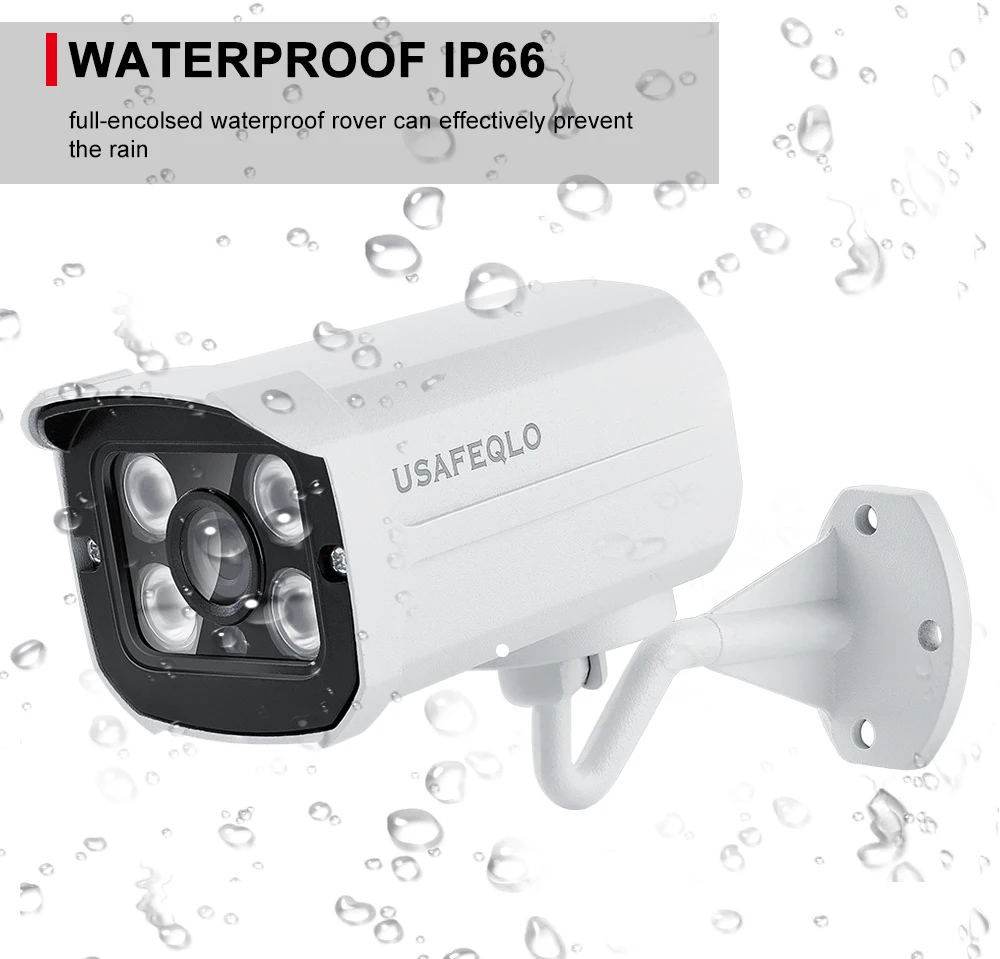USAFEQLO H.264+ 2MP Bullet 1080P IP камера наружная IR 30m HD безопасность Водонепроницаемая камера ночного видения P2P CCTV IP камера ONVIF IR Cut XMEye
