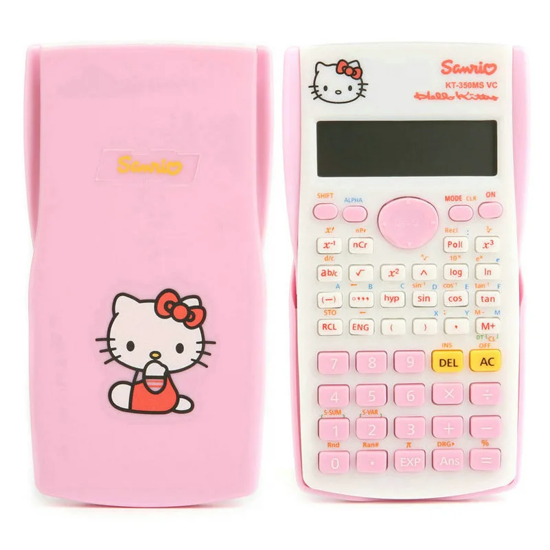 Hello kitty &amp Doraemon функция калькулятор Uniwise 10 + 2 цифровой дисплей 2-линейный