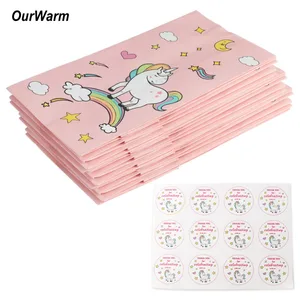 Подарочные бумажные пакеты OurWarm в виде единорога, 12 шт.