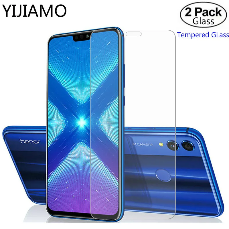 2 шт стекло для Huawei Honor 8 lite закаленное 8X Защитное 8c защитная пленка|Защитные