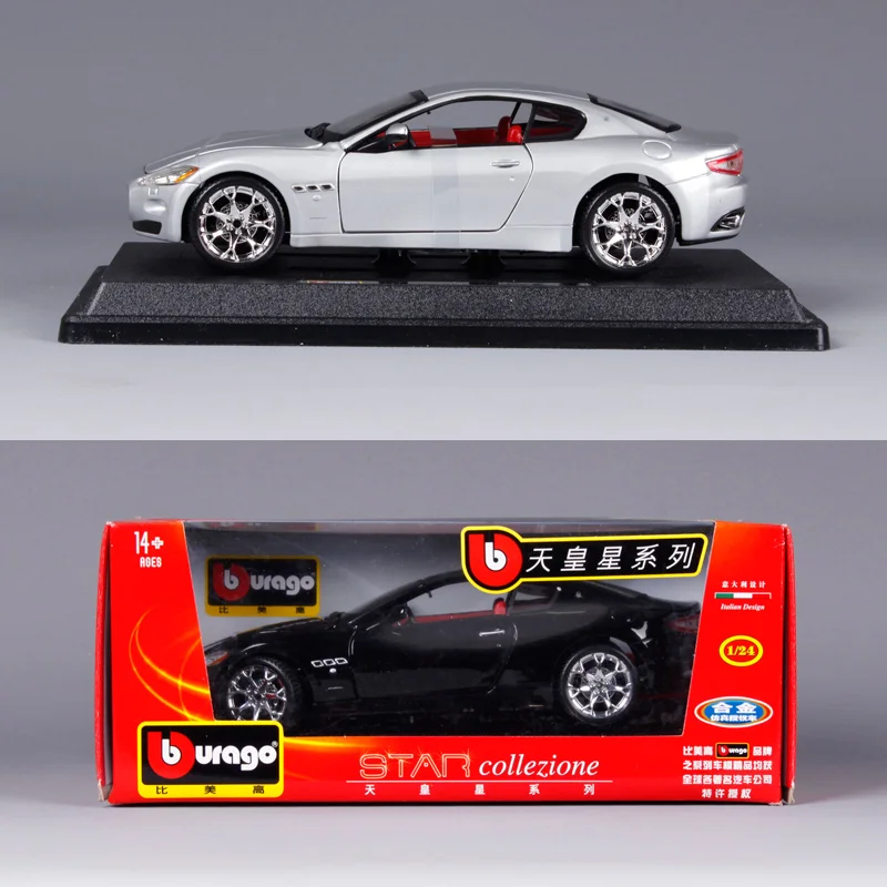 Модель автомобиля Bburago 1:24 Maserati GT Gran туризм игрушка из литая под давлением новинка