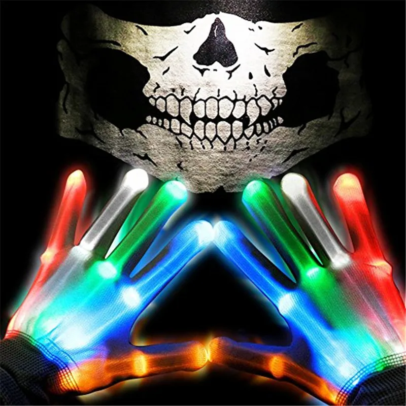 

LED Gloves, Light up Rave Gloves, Glow In The Dark LED Skeleton Gloves