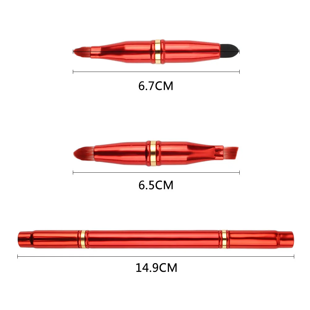 4 головки кисти для макияжа Выдвижная металлическая кисть теней век Косметика