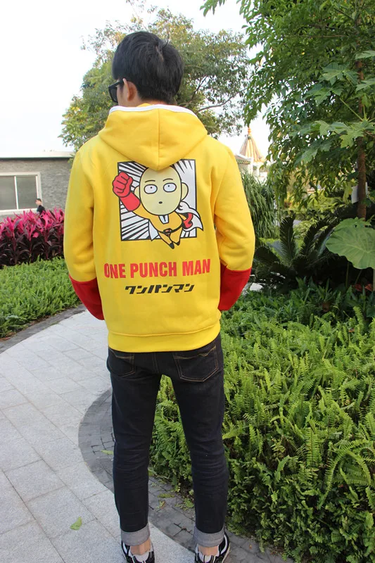 Пальто для косплея One Punch мужчин и женщин толстовка с капюшоном из аниме оппай