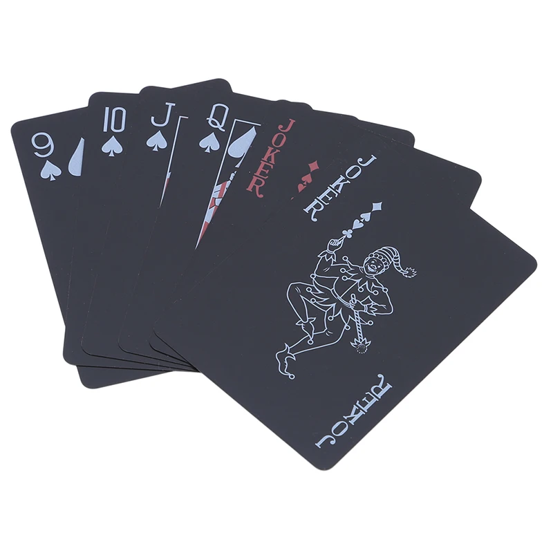 Baby Poker Waterproof Plastic PVC Playing Cards Set Black Color Card Classic Magic Tricks Tool Games | Игрушки и хобби