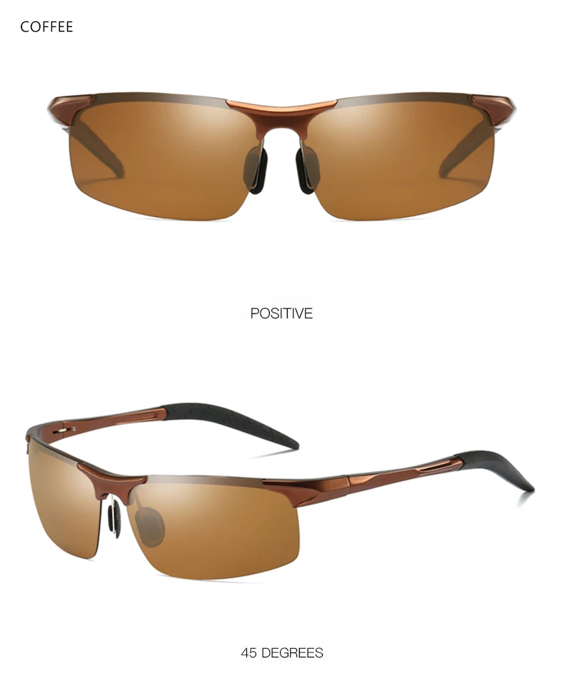 BENZEN Polarized Sunglasses For Men Quality Al-Mg Sports Sun Glasses Male UV Protection Outdoor Driver Glasses Goggles 9333