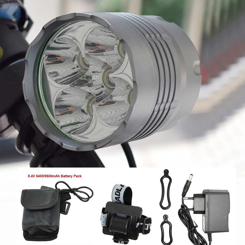 Велосипедные фары WasaFire 7000lm 5 * T6 LED 3 режима из алюминиевого сплава велосипедные
