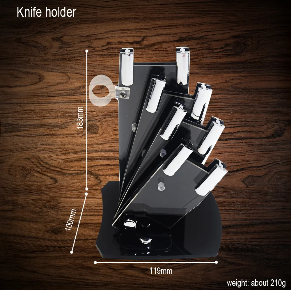 XYJ абсолютно кухонные ножи черный нож стенд + фиолетовый ручки керамические