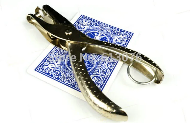 Дырокол карты/движущаяся дырочка карты полый перевод магический трюк с дырокол