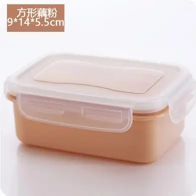 E 14X9.5X5.5cm 1 шт. полипропилен силикон коробка для хранения продуктов круглый мини-холодильник контейнер для хранения детей уплотнительная коробка ланч зерна контейнер для сортировки - Цвет: E 14X9.5X5.5cm