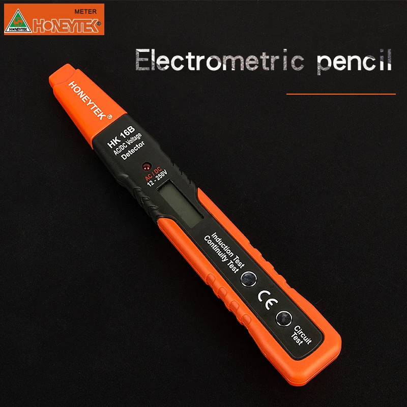 HONEYTEK HK16B Многофункциональный цифровой прибор для теста на индукцию отвертка AC/DC непрерывность электрического напряжения тест электрическая тестовая ручка
