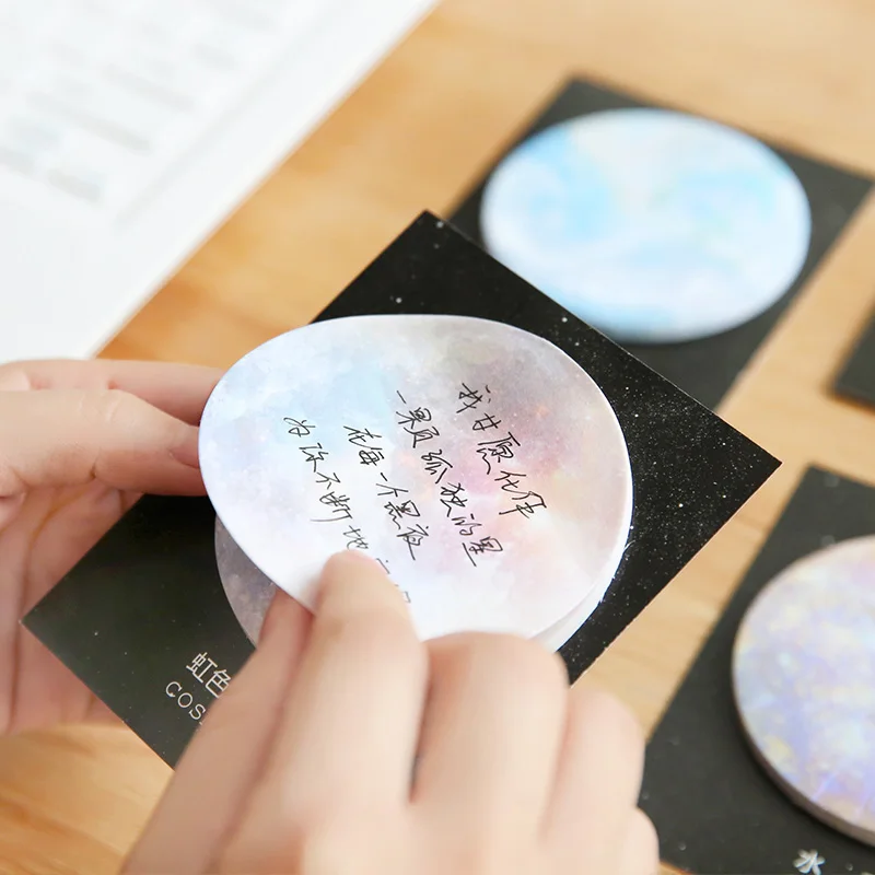 

6Pcs/Set Kawaii Star Planet Sticky Notes Memo Pad Stationery Bookmarks