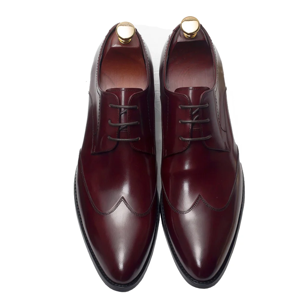 Мужские деловые туфли Sipriks из натуральной кожи с острым носком|shoes pointed|shoes businessshoes
