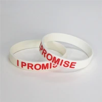 fashion 1pc white i promise silicone rubber wristband sports basketball braceletsbangles women men jewelry gift sh053w