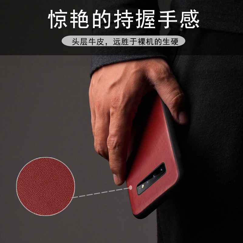 Genuine Leather Phone Cover Case for Samsung Galaxy S10 S10E S10lite S10Plus Luxury fashion Anti-fall British style phone Coque | Мобильные