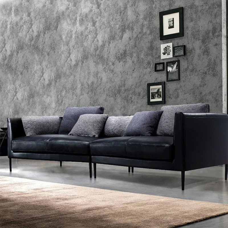 Microfiber love and 3 seater sofa Post-modern down sofa living room latex foam sofa