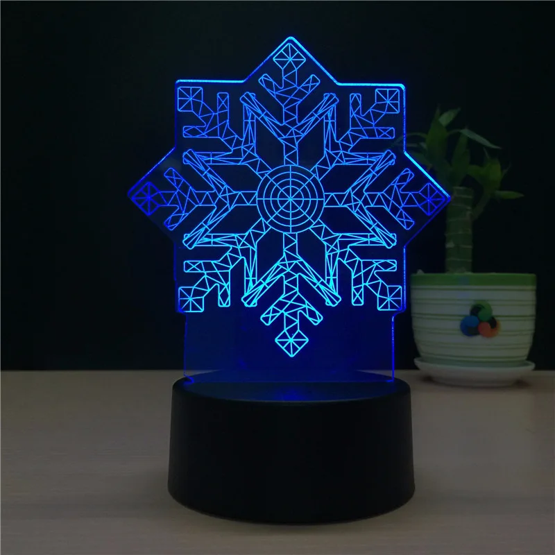 Новинка Зима 2019 3D Голограмма USB Luz De LED настольная лампочка ночник прикроватная