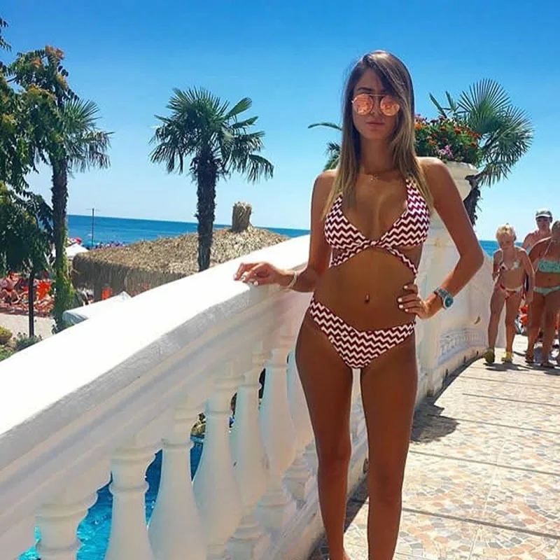 Купальник бюстгальтер купальный костюм бикини пикантный красный женский