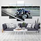 HD печать спортивные мотоциклы плакат гонки Холст 5 шт. настенные художественные картины для гостиной рамки Кухня Декор для ресторана