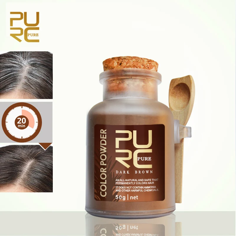PURC цвет волос косметическая пудра Новый Уход за волосами темно коричневый