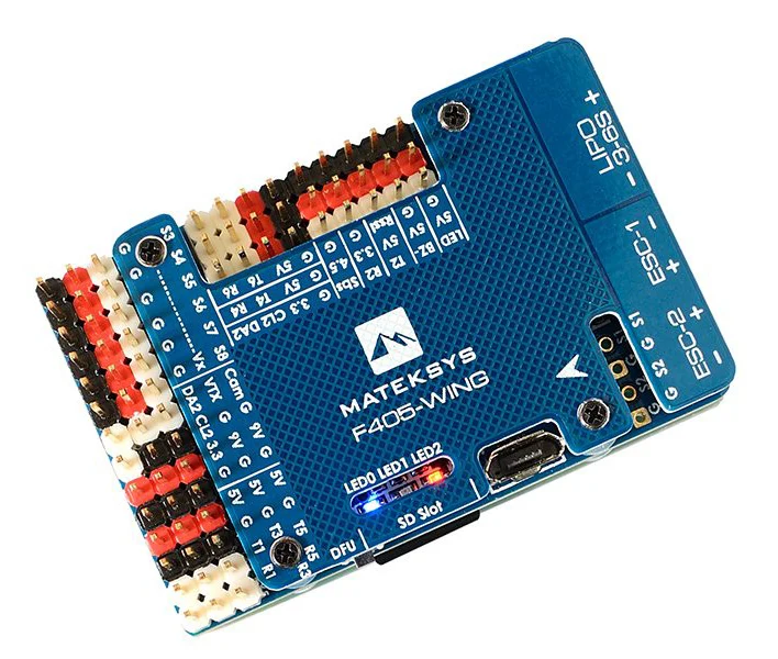 

Устройство управления полетом Matek Mateksys F405-Wing F405 Wing STM32F405 INAV OSD MPU6000 BMP280/Поддержка неподвижного крыла