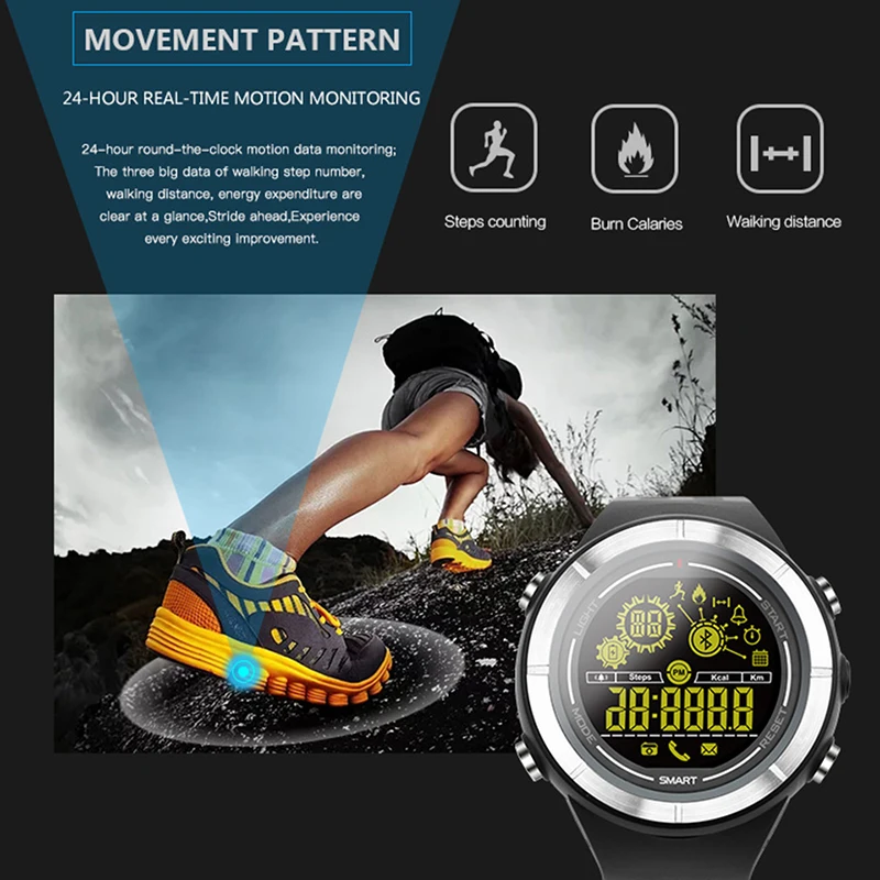 EX32 Bluetooth Smart Watch Waterproof Remote Camera for Android IOS Clock Pedometer Fitness | Электроника