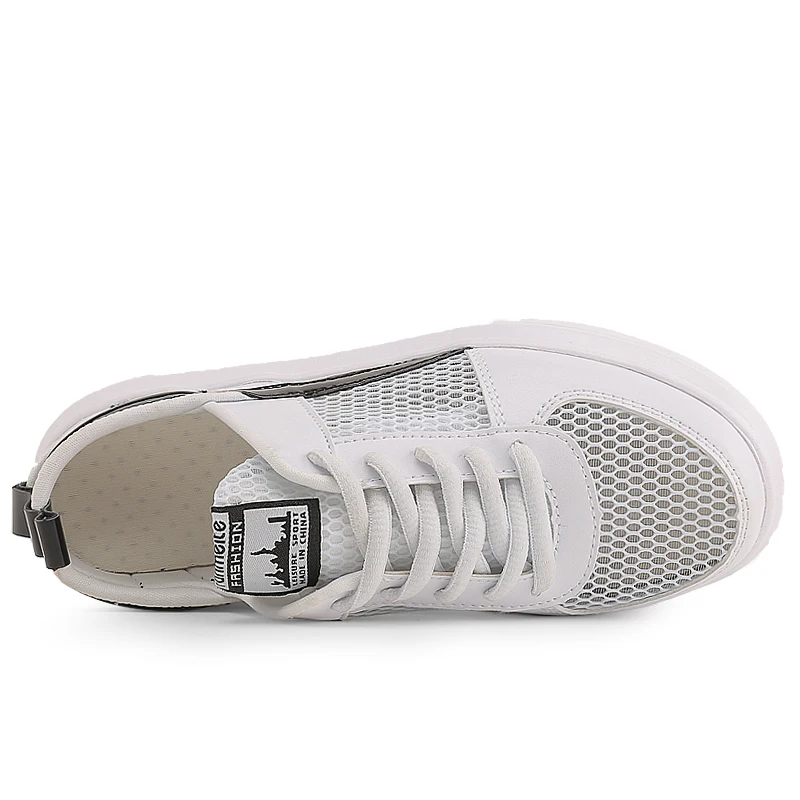 Летняя модная женская белая дышащая обувь лаконичная Повседневная Студенческая