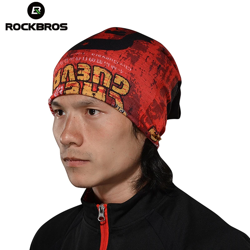 ROCKBROS зимняя теплая флисовая маска для велоспорта на открытом воздухе бандана